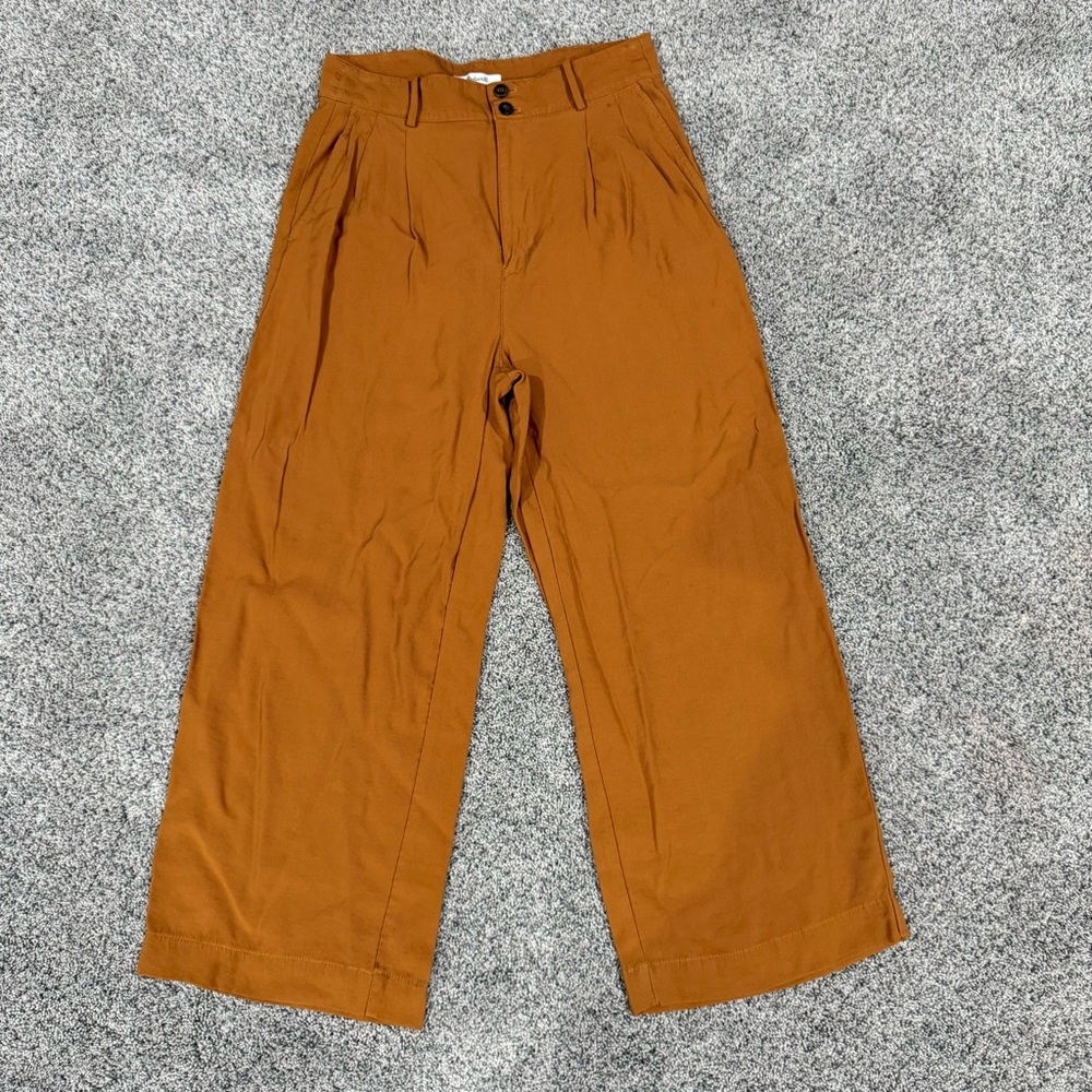 Madewell Pleated Wide Leg High Rise Pants Casual Boho Preppy Women’s Size 28 - Picture 3 of 12